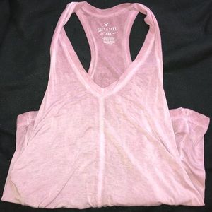 light pink v neck tank top